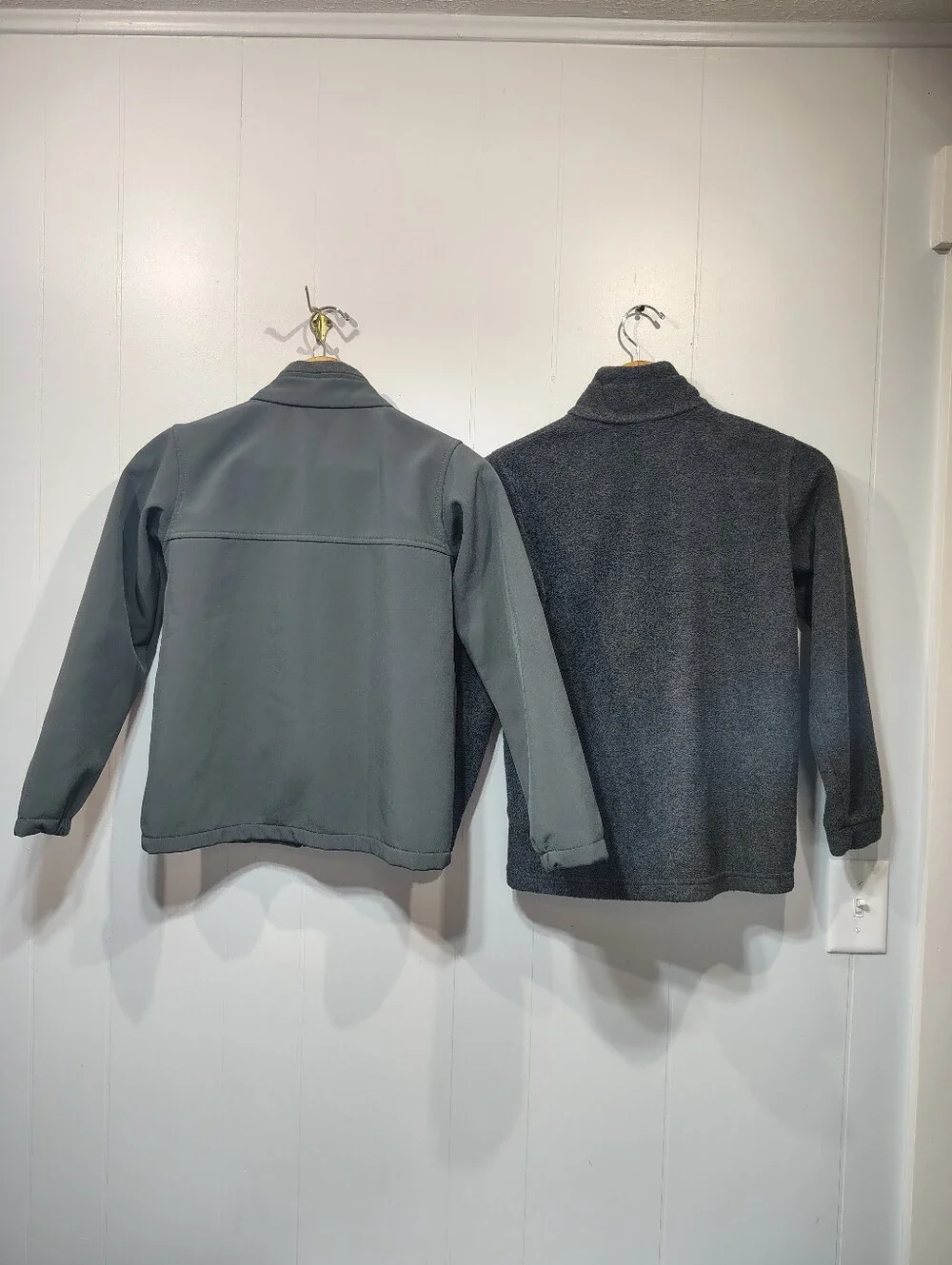 Columbia Boys M 10/12 Softshell Jacket Fleece Lot 2pc Bowen Lake Steens Gray